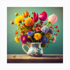 Flowers In A Vase Canvas Print