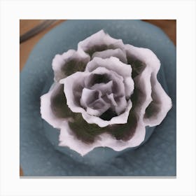 Flower On A Plate Canvas Print