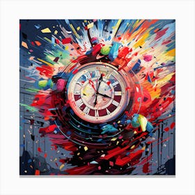 Clock Painting 3 Canvas Print