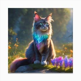 Adorable Sunrise Cat Canvas Print