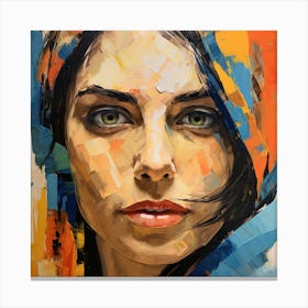 Woman With A Scarf Canvas Print