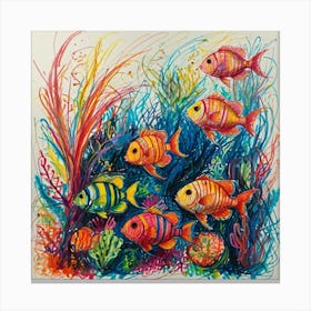 Colorful Fishes Canvas Print