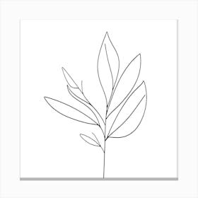 Minimal Lily Canvas Print