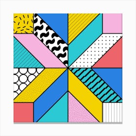 Memphis Futura Pattern 08 Canvas Print