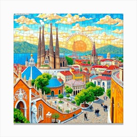 Flux Schnell Vibrant Mosaic Artwork Depicting The Iconic Citys 2 Lienzo