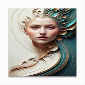 Abstract Portrait Of A Woman Canvas Print