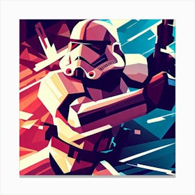 Stormtrooper Geometric Art Print Canvas Print