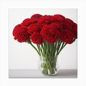 Red Carnations Canvas Print