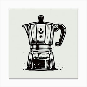 Coffee Maker Illustration Canvas Print