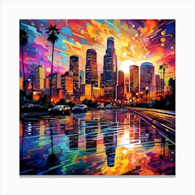 Los Angeles Cityscape Canvas Print