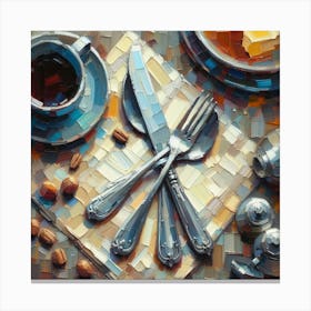 Dinner At The Table Canvas Print