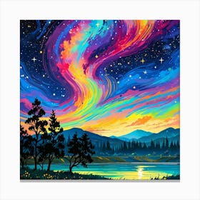 Aurora Bore Painting Canvas Print