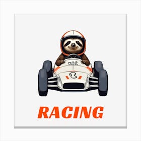 Racing Sloth Canvas Print
