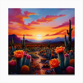 Sunset In The Desert 10 Canvas Print