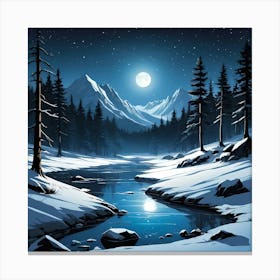 Frosted Tranquility Canvas Print