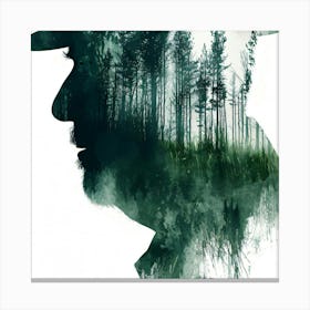 Silhouette Of A Man 5 Canvas Print