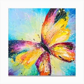 Butterfly Bright Colorful Art Painting Canvas Print