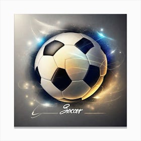 Soccer Ball electricity Canvas Print