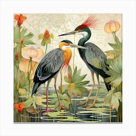 Bird In Nature Green Heron 3 Canvas Print