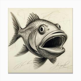 Fish Drawing 13 Canvas Print