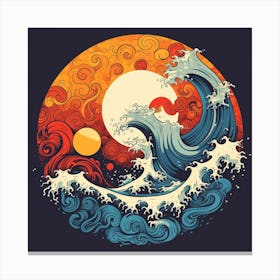 Great Wave Off Kanagawa 11 Canvas Print