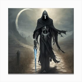 "Embrace the Shadows: Journey with the Dark Reaper" Canvas Print