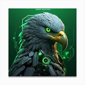 Eagle With Green Eyes Canvas Print