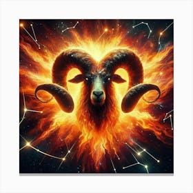 Zodiac Ram 40 Canvas Print