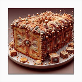 Fractal Cake Canvas Print