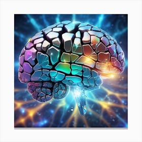 Brain In Space Canvas Print