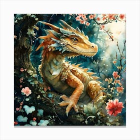 Dragon In The Forest Canvas Print