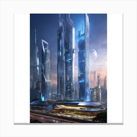 Futuristic City Canvas Print