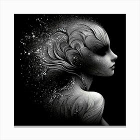 Ethereal female silhouette 5 Canvas Print