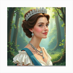 Elegant Young Queen 4 Canvas Print