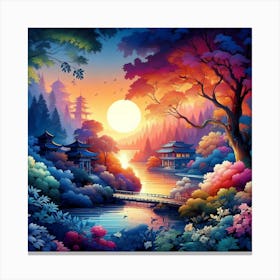 Asian Landscape Painting 28 Canvas Print