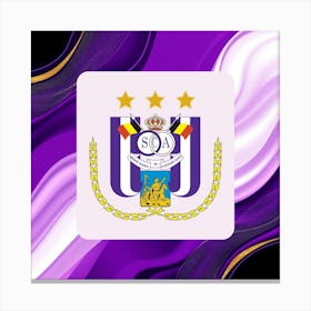 R.S.C. Anderlecht Logo Wall Art 14 Canvas Print