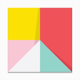 Abstract Pastel Perspective Iv Square Canvas Print