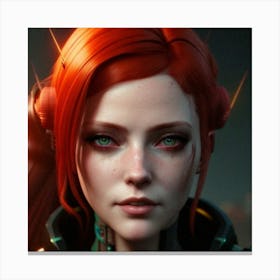 Red Haired Warrior Canvas Print