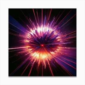 Laser Explosion Glitch Art 22 Canvas Print