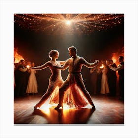 Dancers In Flames 1 Canvas Print
