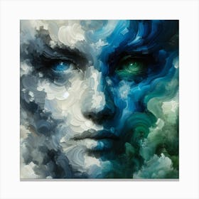 Abstract Of A Woman'S Face Canvas Print