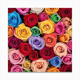 Colorful Roses Background 18 Canvas Print