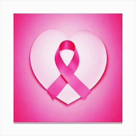 Women Breast Cancer Awareness background in Pink Ribbon international symbol for month October clipart and poster clipart and wall art 16 Canvas Print