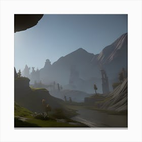 Mountain Scene Canvas Print