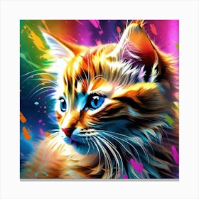 Cat Painting 7 Canvas Print