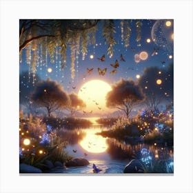 Night In The Forest 1 Canvas Print