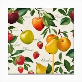 Fruity background Canvas Print