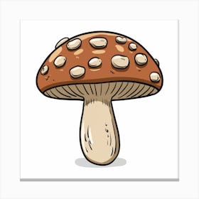 Cartoon Mushroom Canvas Print