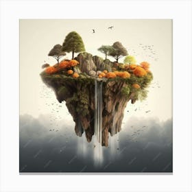 Waterfall Island Canvas Print