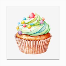 Cupcake Illustration Canvas Print